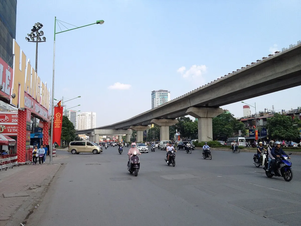 Đường sắt Cát Linh – Hà Đông trên đường Nguyễn Trãi