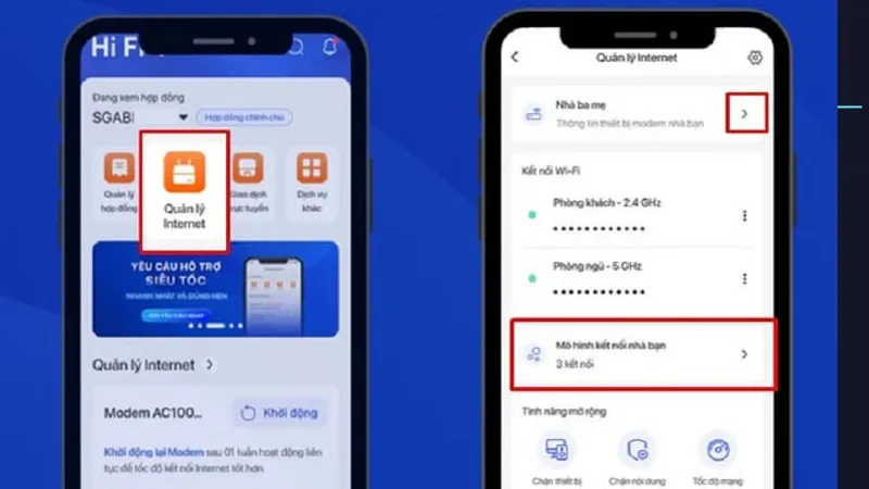 Kiểm tra gói cước Internet FPT qua ứng dụng Hi FPT
