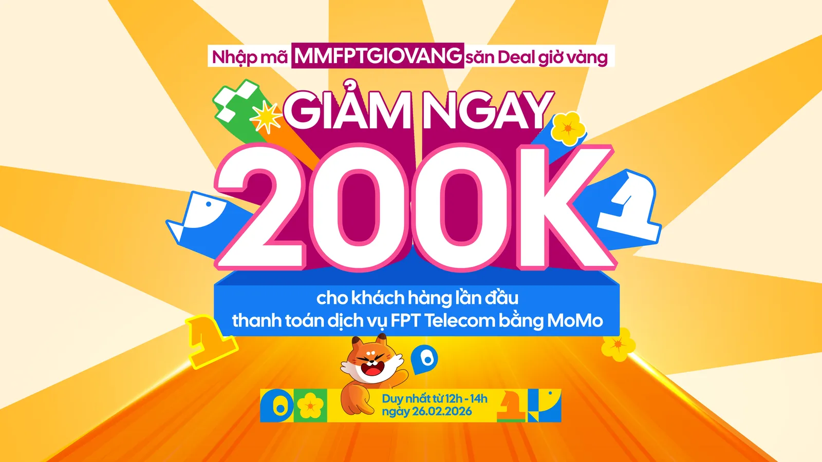 Ví MoMo Giảm 200K Giờ Vàng Vía Thần Tài